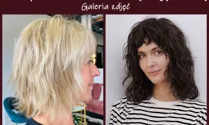 Dwie kobiety prezentują fryzury półdługie włosy do ramion stopniowane. Blond włosy są mocno wycieniowane, ciemne falują.