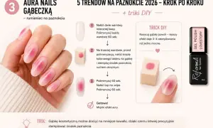 Paznokcie żelowe krok po kroku: efekt aury z gąbką. Instrukcja DIY dla pięknych paznokci.