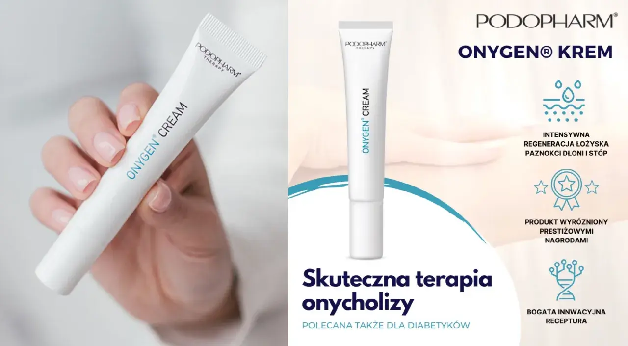 Krem ONYGEN® do regeneracji paznokci dłoni i stóp, polecany w terapii onycholizy.