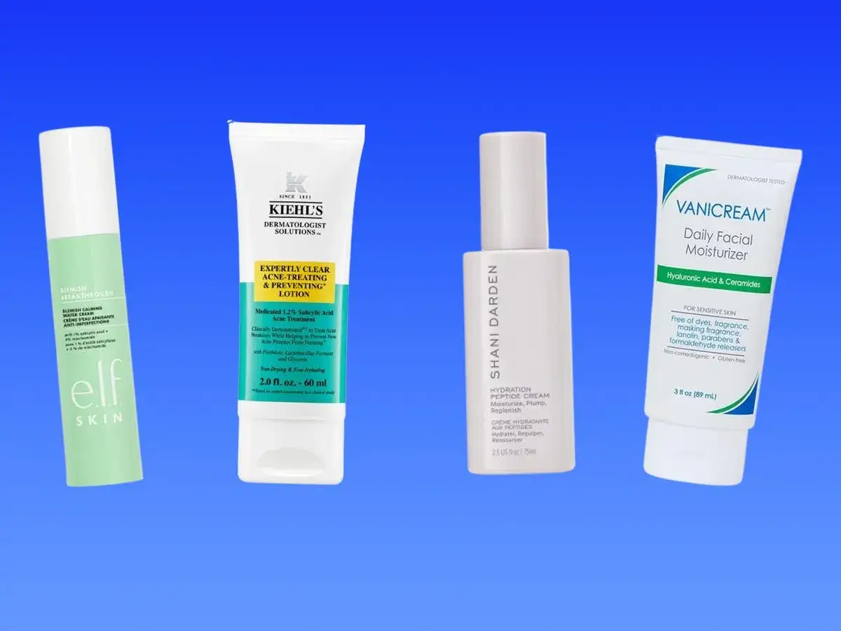 Kremy i lotiony do walki z pryszczami na brodzie: elf, Kiehl's, Shani Darden, Vanicream.