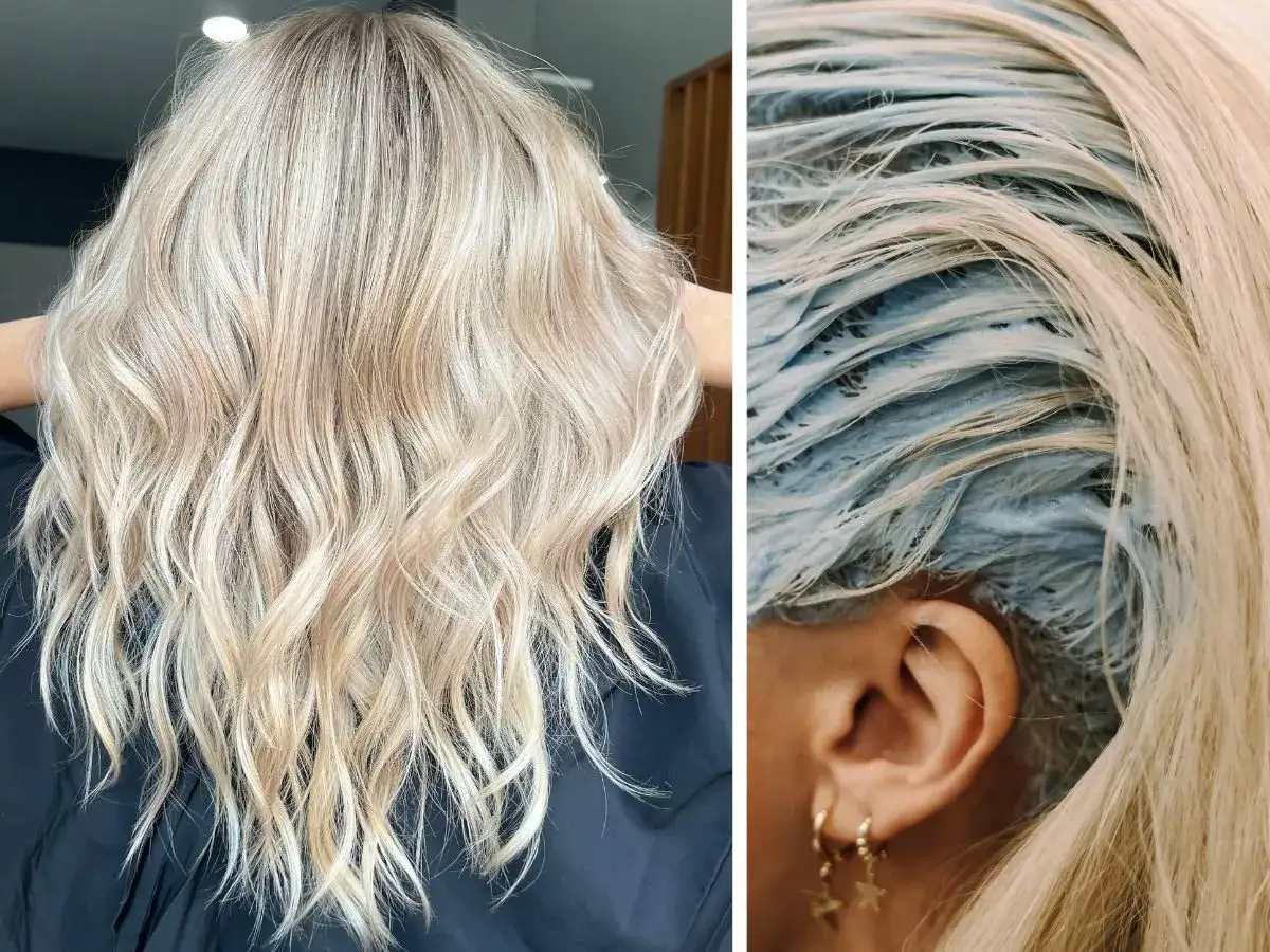 Piękne blond włosy po zabiegu. Czy toner niszczy włosy? Zobacz, jak wygląda aplikacja produktu.